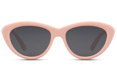 Heart-shaped sunglasses with pink lenses